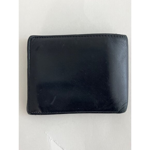 Tumi Delta Slim Single Billfold Black Leather Wallet 4" x 3" - Picture 3 of 9